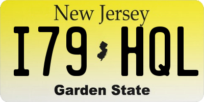 NJ license plate I79HQL