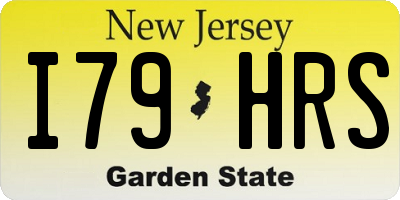 NJ license plate I79HRS