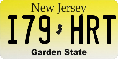 NJ license plate I79HRT