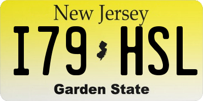 NJ license plate I79HSL