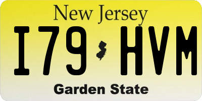 NJ license plate I79HVM