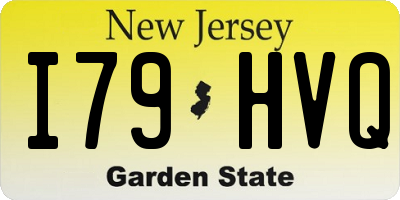 NJ license plate I79HVQ