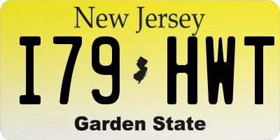 NJ license plate I79HWT