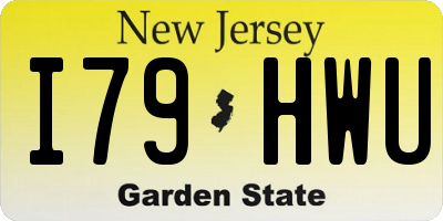 NJ license plate I79HWU