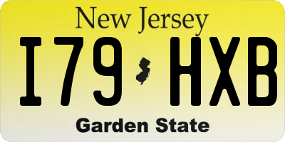 NJ license plate I79HXB