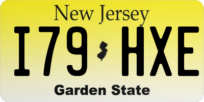 NJ license plate I79HXE