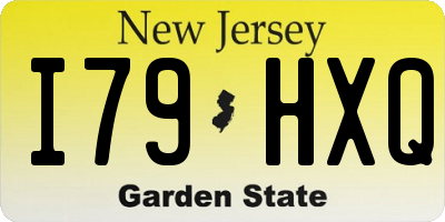 NJ license plate I79HXQ