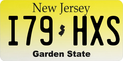 NJ license plate I79HXS