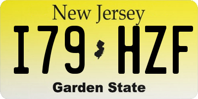 NJ license plate I79HZF