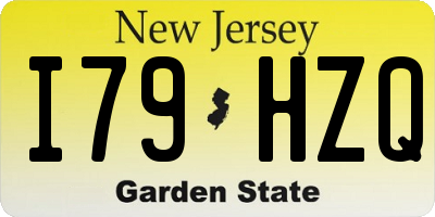 NJ license plate I79HZQ