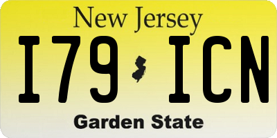 NJ license plate I79ICN