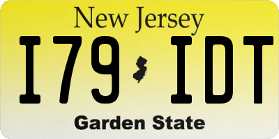 NJ license plate I79IDT