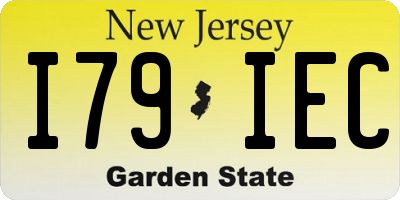 NJ license plate I79IEC