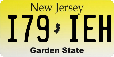 NJ license plate I79IEH