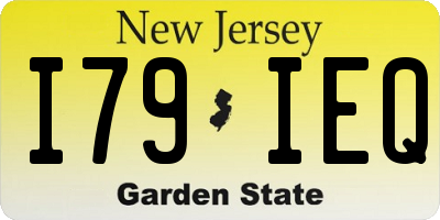 NJ license plate I79IEQ