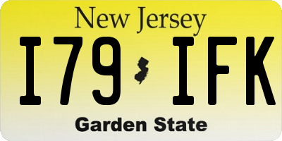 NJ license plate I79IFK