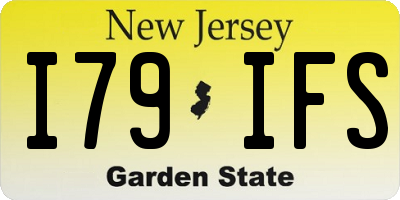 NJ license plate I79IFS