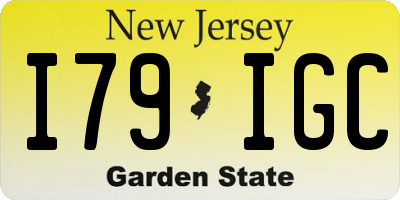 NJ license plate I79IGC