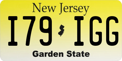 NJ license plate I79IGG