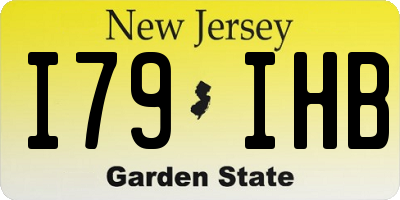 NJ license plate I79IHB