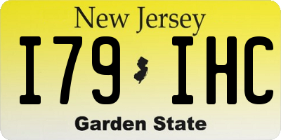NJ license plate I79IHC
