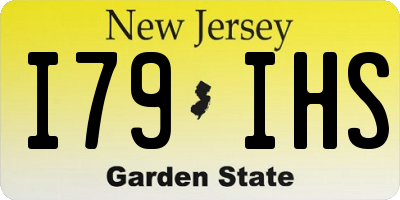 NJ license plate I79IHS