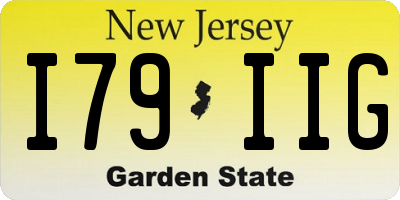 NJ license plate I79IIG