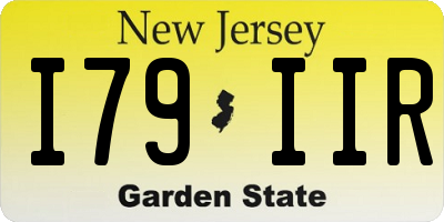 NJ license plate I79IIR