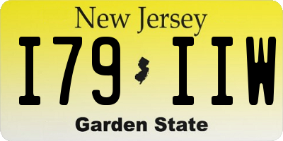 NJ license plate I79IIW
