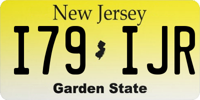 NJ license plate I79IJR