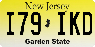 NJ license plate I79IKD