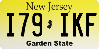 NJ license plate I79IKF