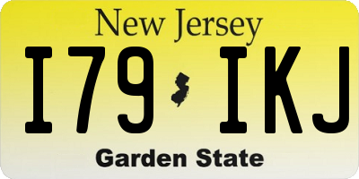 NJ license plate I79IKJ