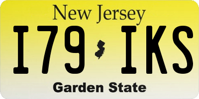 NJ license plate I79IKS