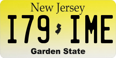 NJ license plate I79IME