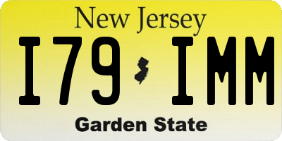 NJ license plate I79IMM