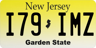 NJ license plate I79IMZ