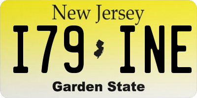 NJ license plate I79INE