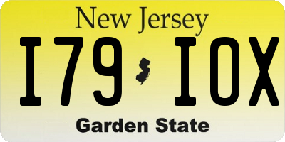 NJ license plate I79IOX