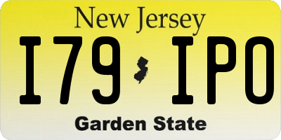 NJ license plate I79IPO