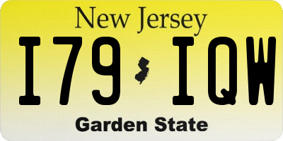 NJ license plate I79IQW