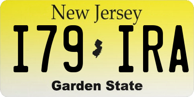 NJ license plate I79IRA