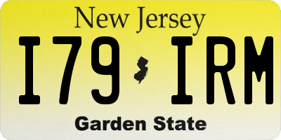 NJ license plate I79IRM