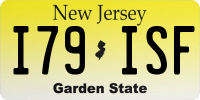 NJ license plate I79ISF