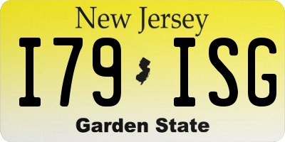 NJ license plate I79ISG