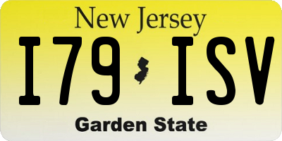 NJ license plate I79ISV