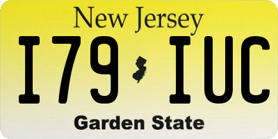 NJ license plate I79IUC