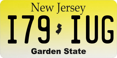 NJ license plate I79IUG