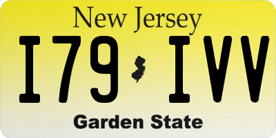 NJ license plate I79IVV