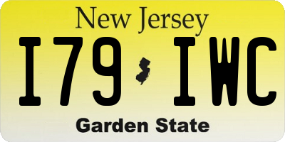 NJ license plate I79IWC